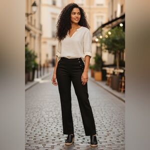 Banana Republic Black Straight Leg Women's Pants